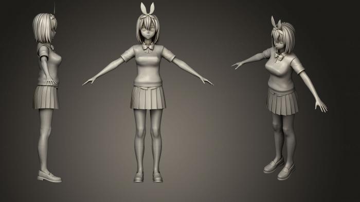 Figurines of girls (STKGL_0408) 3D model for CNC machine